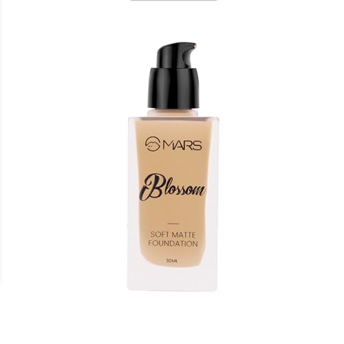 MARS Blossom Soft Matte Foundation Lotion | Blendable & Buildable | Flawless Base Foundation for Face Makeup (30 ml) (05-BUFF)