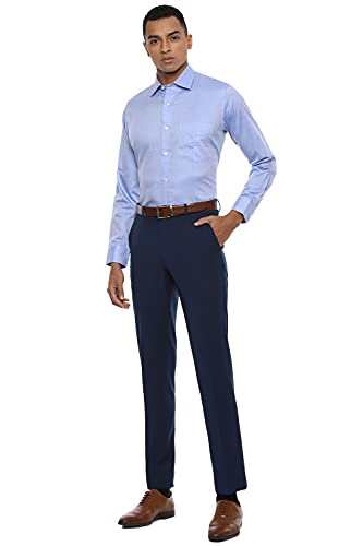 Van Heusen Men's Solid Slim fit Formal Shirt (VHSFBSLB833567_Faded Blue 42)