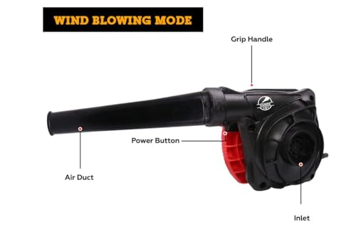 Vande FEB-650VBL Corded Air Blower with Vaccum Cleaner, Powerful Motor, Variable Speed for Clearing Away Dust Particles from Furniture, Cars, Computers, Windows & Bed Sides (Royal Black)