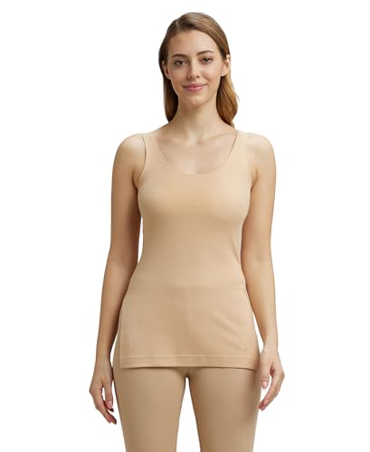 Jockey 2500 Women's Super Combed Cotton Rich Thermal Tank Top with Stay Warm Technology_Skin_M