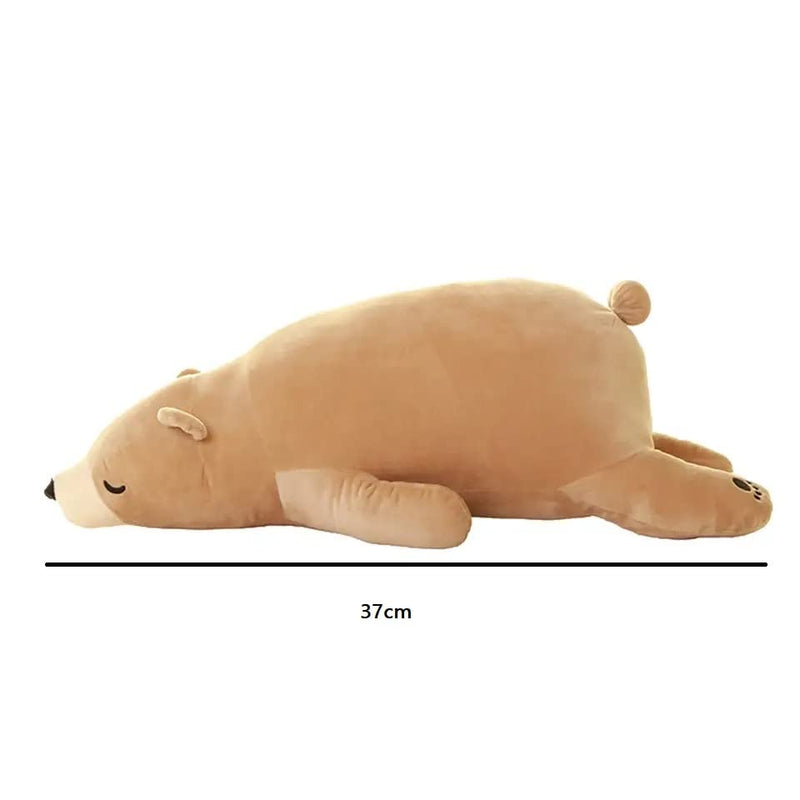 SCOOBA Super Soft Sleeping Polar Bear Stuffed Toy 37cm Random Color