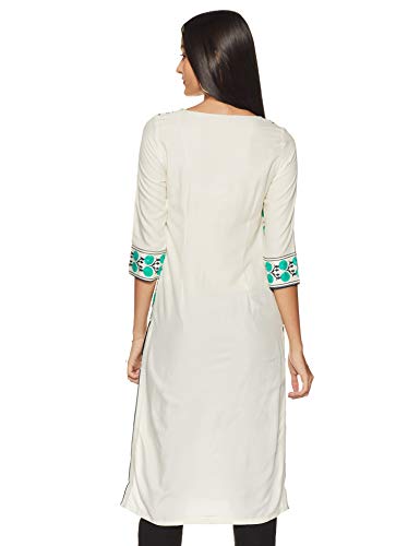 W for Woman Women's Synthetic Kurta (18AUW17486-51117_White_XS (6))