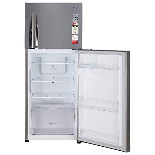 LG 242 L 3 Star Smart Inverter Frost-Free Double Door Refrigerator (GL-I292RPZX, Shiny Steel, Door Cooling+)