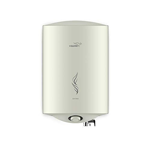 V-Guard Divino 5 Star Rated 15 Litre Storage Water Heater (Geyser) with Advanced 4 Level Safety, White