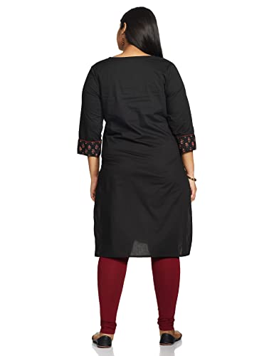 Amazon Brand - Myx Women's Cotton Straight Kurta (SS21MYXKU11_Cherry_x-Large)