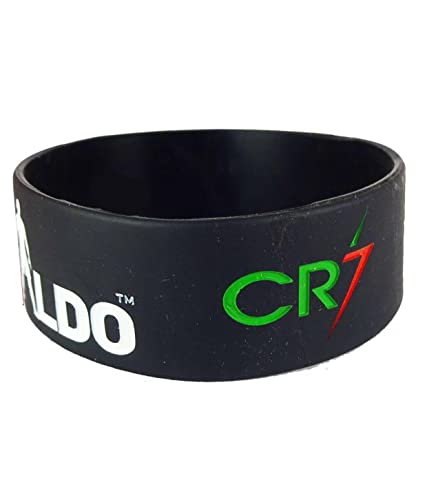 Elegant attire club Rubber hand band for men (cristiano ronaldo cr7, black)- Multi color