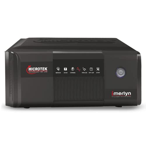 Microtek iMerlyn 850 Advanced Digital 700VA/12V Inverter, Support 1 Battery with 2 Year Warranty for Home, Office & Shops