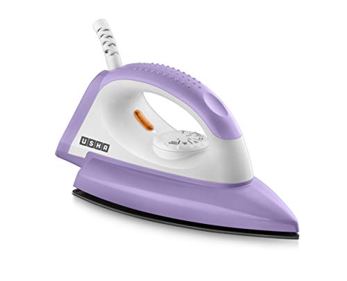 USHA EI Armor 1100 W Dry Iron With Black Weilburger Soleplate (Purple), 1100 Watt