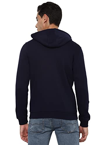 Allen Solly Men's Cotton Hooded Neck Sweatshirt (ASSTORGPX52409L_Navy 19-3810 TCX_Navy_L)