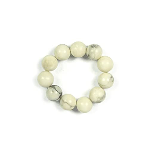 Reiki Crystal Products Howlite Ring, Howlite Stone Ring, Howlite Crystal Ring, Howlite Beads Ring Free Size for Unisex Adult