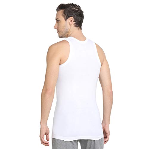 Dixcy Scott Men's Innerwear Regulart Fit Solid (Pack of 3) (Comfort Vest RN_White_L)
