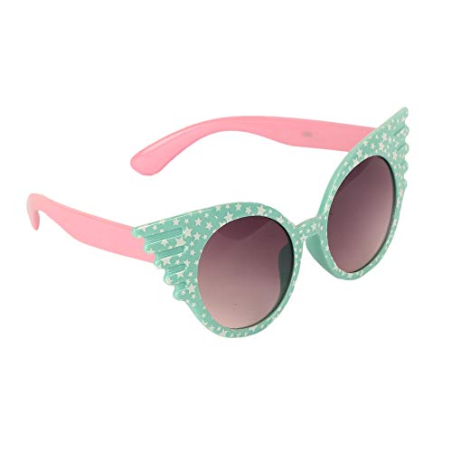 Amour Mint Green & White Full-Framed Unisex Cat-Eye Sunglasses with Purple Gradient Lens (4+ Years)