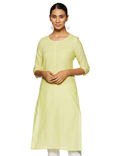 Aurelia Women's Cotton Kurta (20FEA10634-701145_Green_XX-Large)