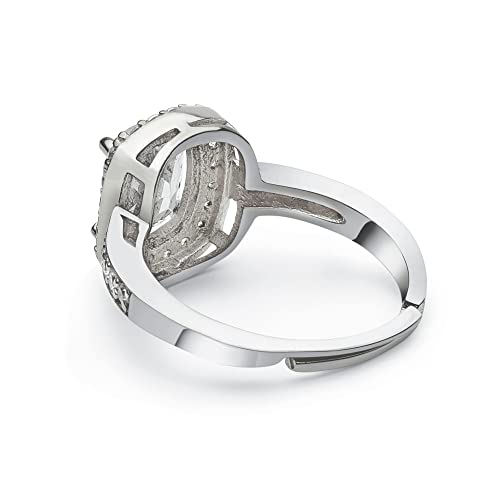 GIVA 925 Sterling Silver Classic Solitaire Ring, Adjustable | Rakhi Gift for Sister, Gifts for Women & Girls| With Certificate of Authenticity and 925 Stamp | 6 Month Warranty*