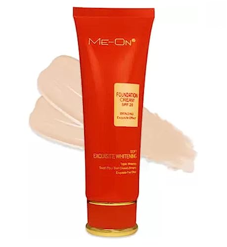 ME-ON Exquisite Whitening Cream Foundation, Natural Finish (Shade 01 - Ivory)