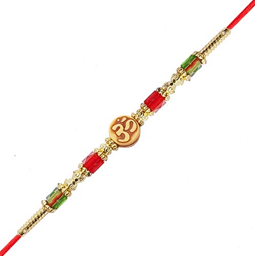 YouBella Rakhi for Brother and Bhabhi Rakhi Set of 2 Jewellery Mens Boys Bracelet Rakhi Combo for Brother, Rakhi Gift for Brother Bhaiyya/Bhai | Rakhi with Roli Chawal