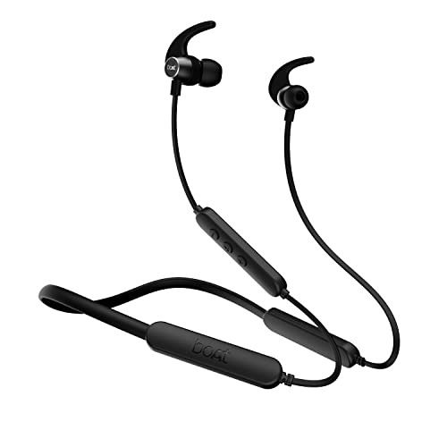 boAt Rockerz 255 Pro+ Bluetooth Neckband with Upto 60 Hours Playback, ASAP Charge, IPX7, Dual Pairing and Bluetooth v5.2(Active Black)