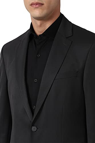 Peter England Men's Regular Blazer (PEBZOTLBY15203_Charcoal_40)