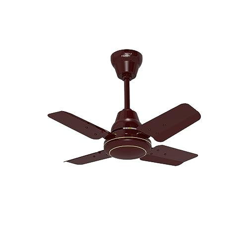 V-Guard Windle Pro High Speed Modern Ceiling Fan For Home | 100% Copper 830 RPM Motor | Powder-Coated Gloss Finish | 4 Blade Ceiling Fan | Cherry Brown | 60 cm