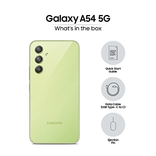 Samsung Galaxy A54 5G (Awesome Lime, 8GB, 128GB Storage) | 50 MP No Shake Cam (OIS) | IP67 | Gorilla Glass 5 | Voice Focus | Travel Adapter to be Purchased Separately