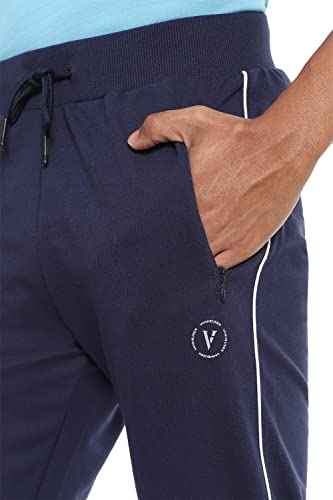 Van Heusen Flex Men Regular Fit Track Pants (VFPTAATFM72182_Navy L)