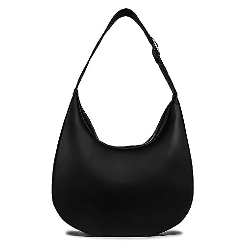 LEGAL BRIBE Women's Half Moon Shoulder Bag (Black)