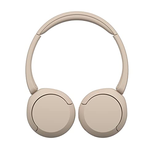 Sony WH-CH520, Wireless On-Ear Bluetooth Headphones with Mic, Upto 50 Hours Playtime, DSEE Upscale, Multipoint Connectivity/Dual Pairing,Voice Assistant App Support for Mobile Phones (Beige)