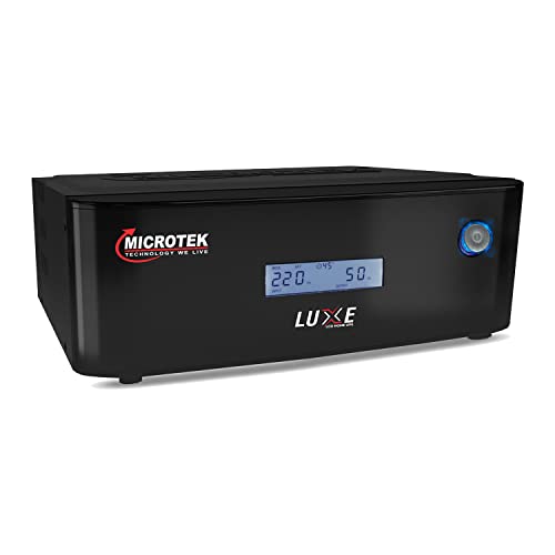 Microtek Luxe 1400 Pure Sine Wave 1100VA/12V Inverter, Support 1 Battery with 2 Year Warranty for Home, Office & Shops