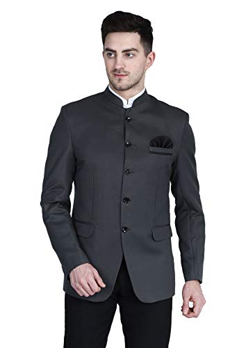 TAHVO Designer Men's Slim Fit Black Solid Blazer/Formal Blazer for Men Stylish/Coat for Wedding/Blazers for Men Stylish Wedding Trouser shuit for Men