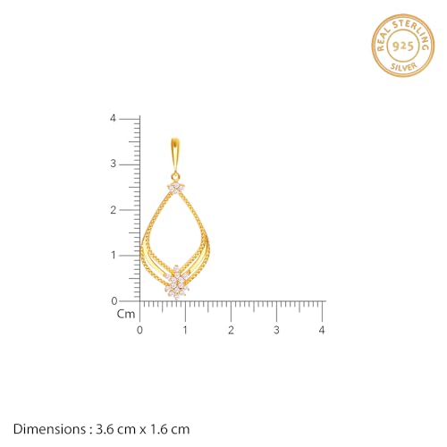 GIVA 925 Sterling Silver Golden Princess Earrings| Drops to Gift Women & Girls | With Certificate of Authenticity and 925 Stamp | 6 Months Warranty*