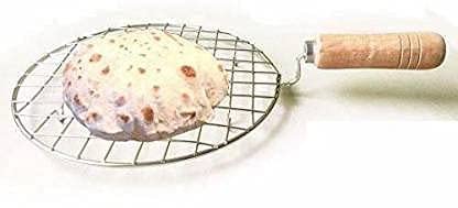 A1 EssAncial Round Wooden Handle Roaster Papad Jali, Paneer Grill, Roti Maker, Barbeque Jali Roaster Chapati Toast Grill Roaster