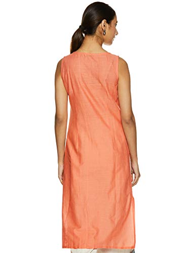 Aurelia Women's Straight Kurta (19FEA10372-600186_Orange_Xx-Large)