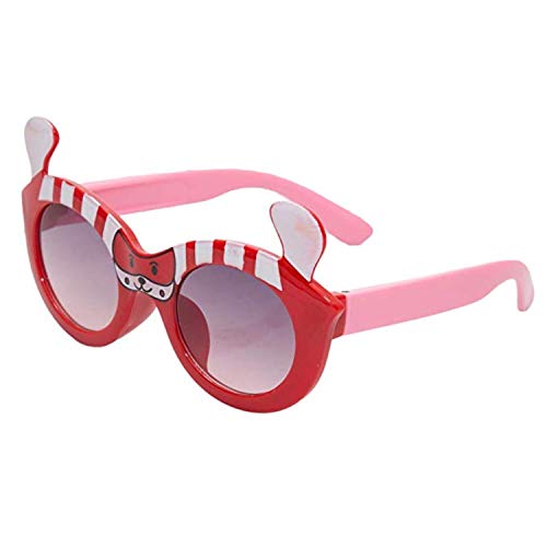 SHOP FRENZY Unisex Child Goggle Sunglasses (Red Frame, Black Lens) (Medium) (Pack of 1)