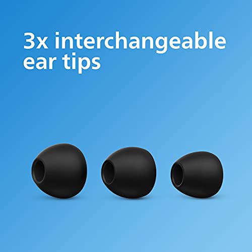 Philips Audio TAE1126 Wired in Ear Earphones with mic, 10 mm Driver, Powerful bass and Clear Sound, Black