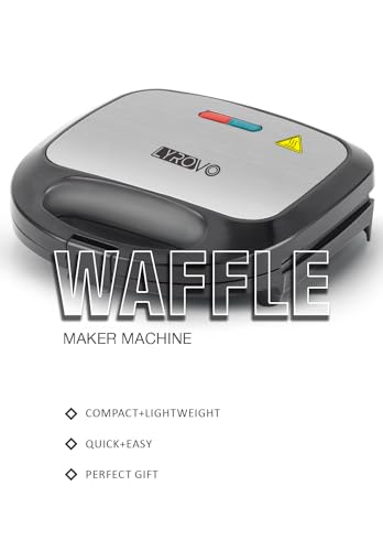 Lyrovo R.237H 850 Watt Waffle Maker, Silver