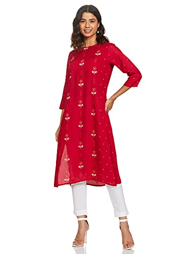 Max Women's Rayon Straight Kurta (DAAMSP20CR21FUCHSIA-XL_Fuchsia_XL)