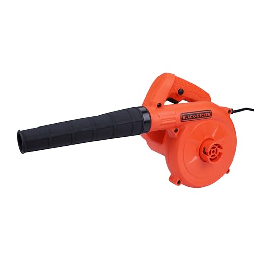 BLACK+DECKER BDB530 530W Single Speed Air Blower with Dual Modes of Blowing & Suction and Attached Dust Bag for Dirt Collection for Home & DIY Use, 1 Year Warranty, ORANGE & BLACK