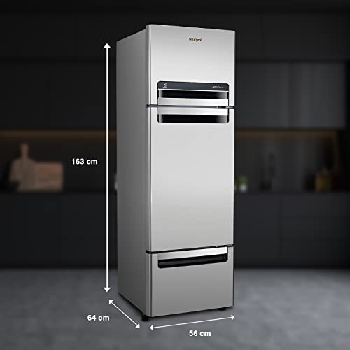 Whirlpool 240 L Frost Free Triple-Door Refrigerator (FP 263D PROTTON ROY, German Steel)