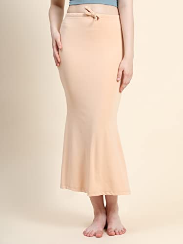 Amazon Brand - Anarva Lycra Saree Shapewear Petticoat for Women,Petticoat,Skirts for Women,Shape Wear Dress for Saree(Fish-Shapewear-Nude-m)