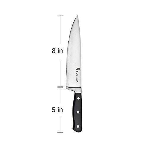 Amazon Brand - Solimo Premium Stainless Steel 8 inch blade Chef's Knife, Silver