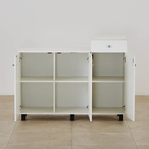 Home Centre Helios Reynan White Multipurpose Engineered Wood Kitchen Cabinet