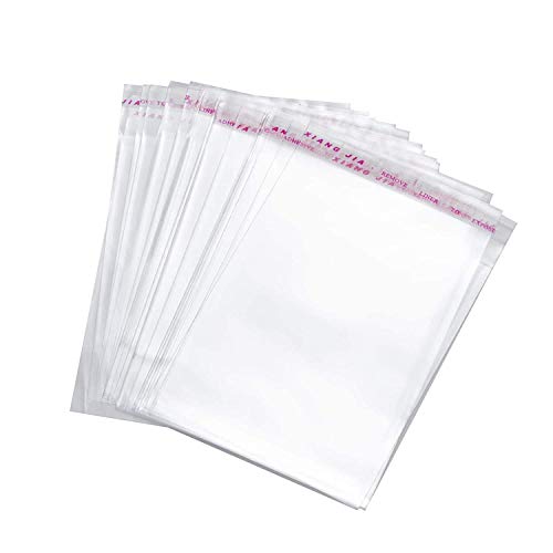 mastBus Plastic Transparent Polythene Bags for Saree Packing, Large (14x18 inch, Pack of 50, Plastic)