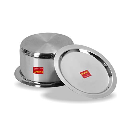 Sumeet Stainless Steel Cookware Set, 1 L, 1 Tope, 1 Lid (Steel), Mirror, 1 liter