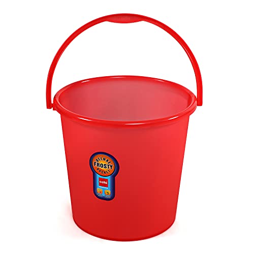Cello Plastic Frosty Deluxe Bucket, 16 litres, Red