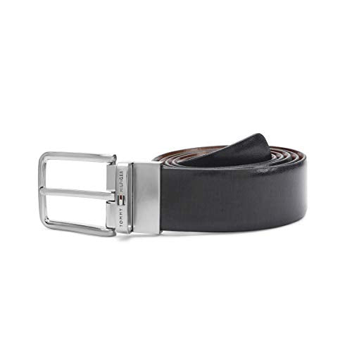 Tommy Hilfiger Gakona Leather Reversible Belt For Men - L - 1M, Black + Brown