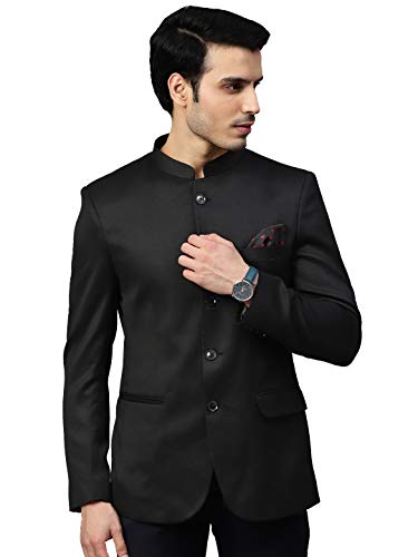 MANQ Men's Slim Fit Casual and Formal Blazer (Black -36)