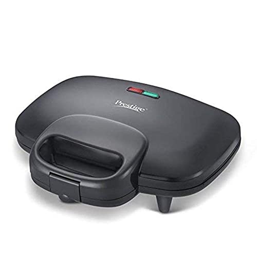 Prestige 800W Sandwich Maker (PSMFD 01)| Black | Heat Resistant Bakelite Body|Non-Stick Coating | Power Indicators | Oil Free Toasting