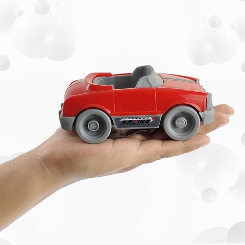 NHR Dinky Plastic Toy Car Pull & Push Vehicle Racing Toy Cars Play Set Toddlers Car Toys Pullback Mini Cars Toys for Kids up to 3 Years (Red)