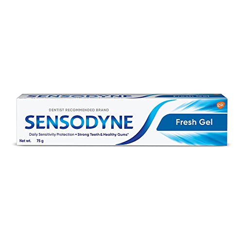 Sensodyne Toothpaste Fresh Gel, Sensitive tooth paste for daily sensitivity protection, 75 gm