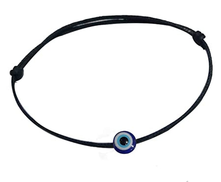 Gurjari Jewellers Evil Eye Plastic Bead With Cottan Thread Anklet/Nazariya Anklet (Black) Set Of 2 For Girl